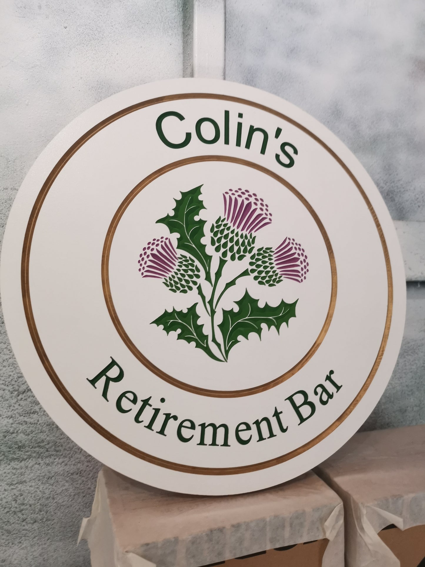 Scottish Thsitle design - add your own text