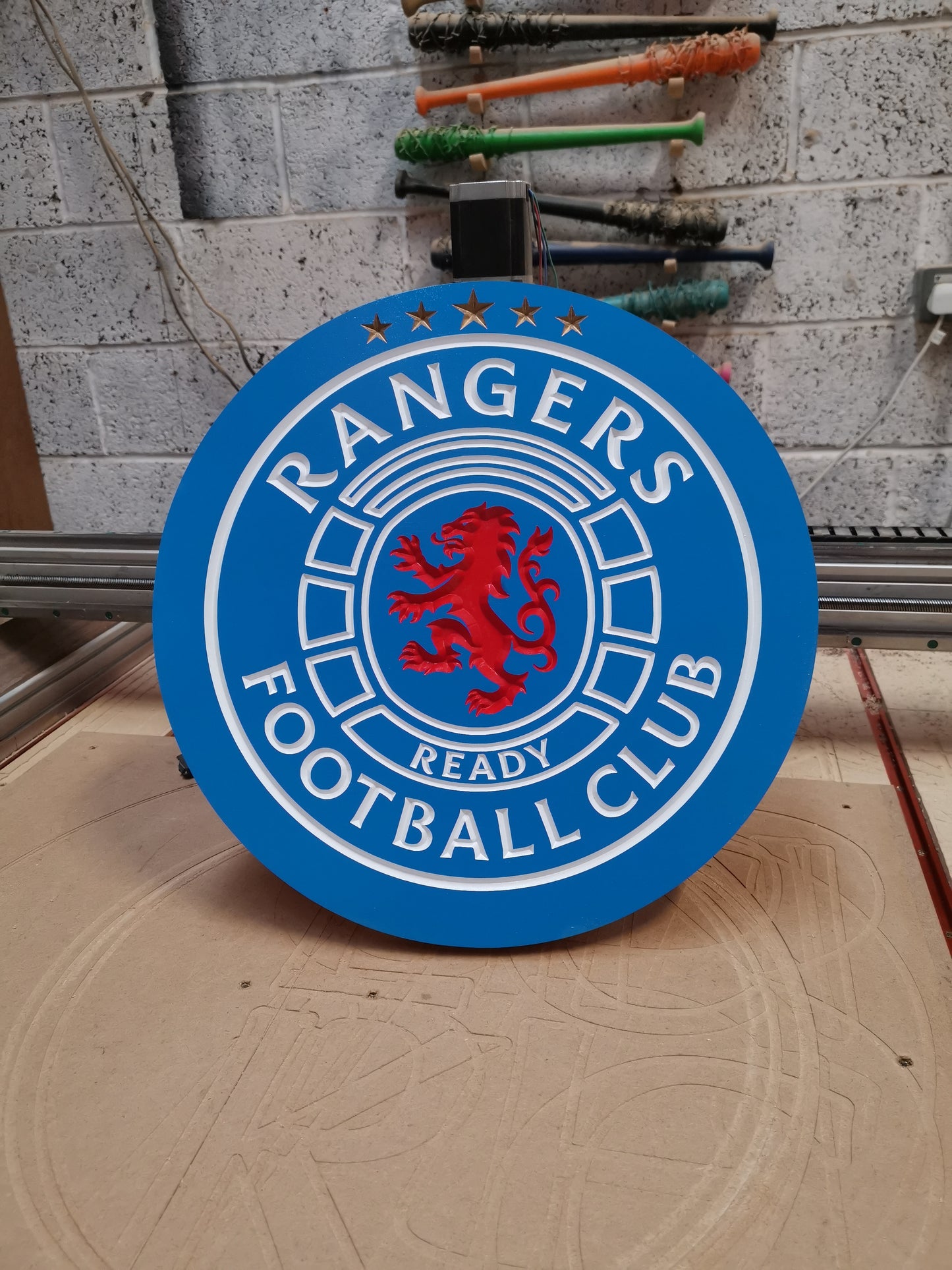 Rangers FC Carved & painted crest