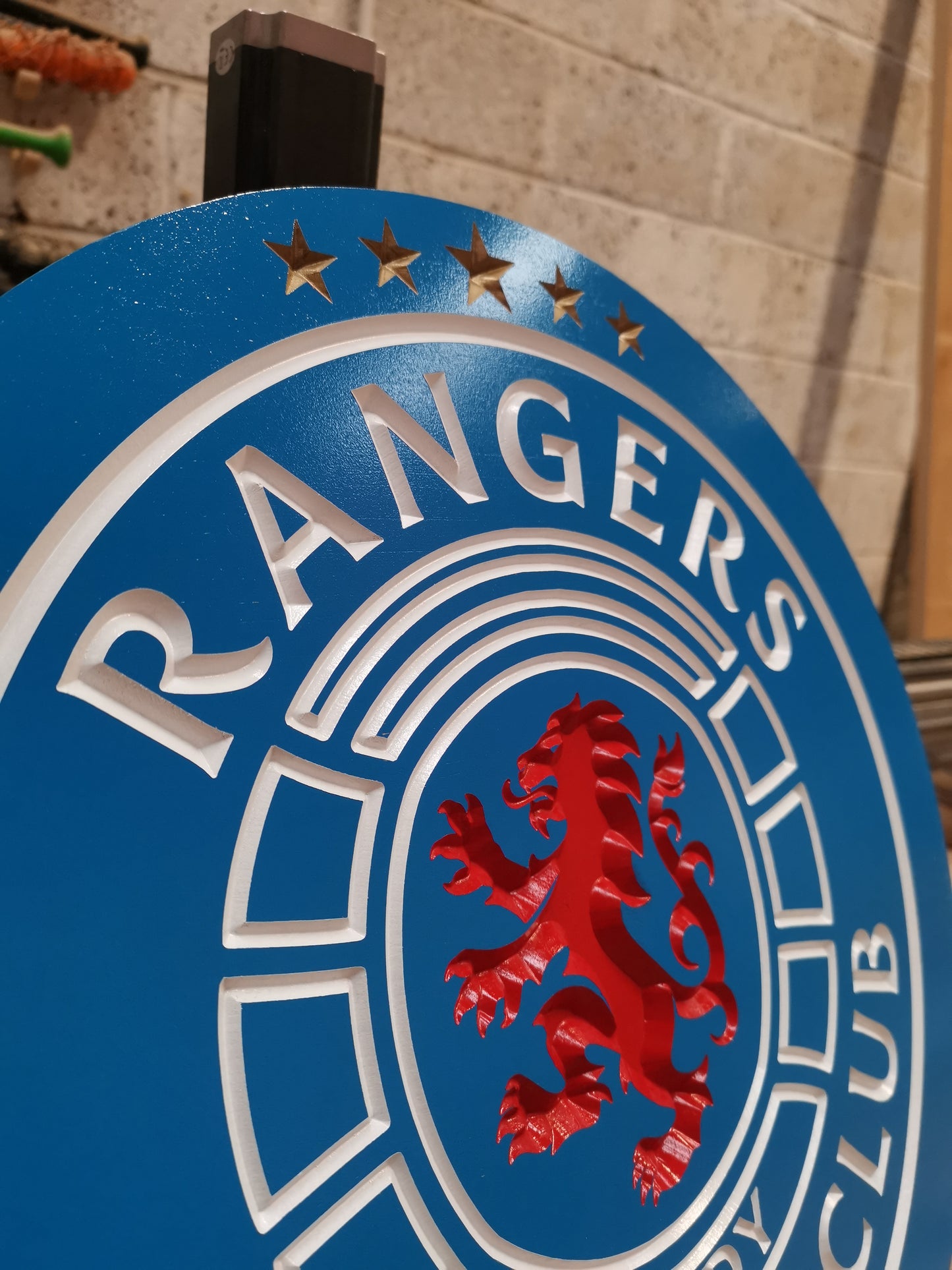 Rangers FC Carved & painted crest