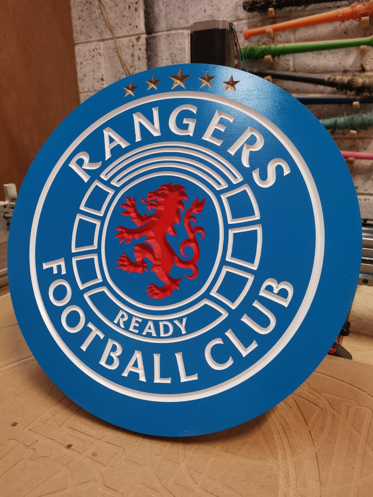 Rangers FC Carved & painted crest