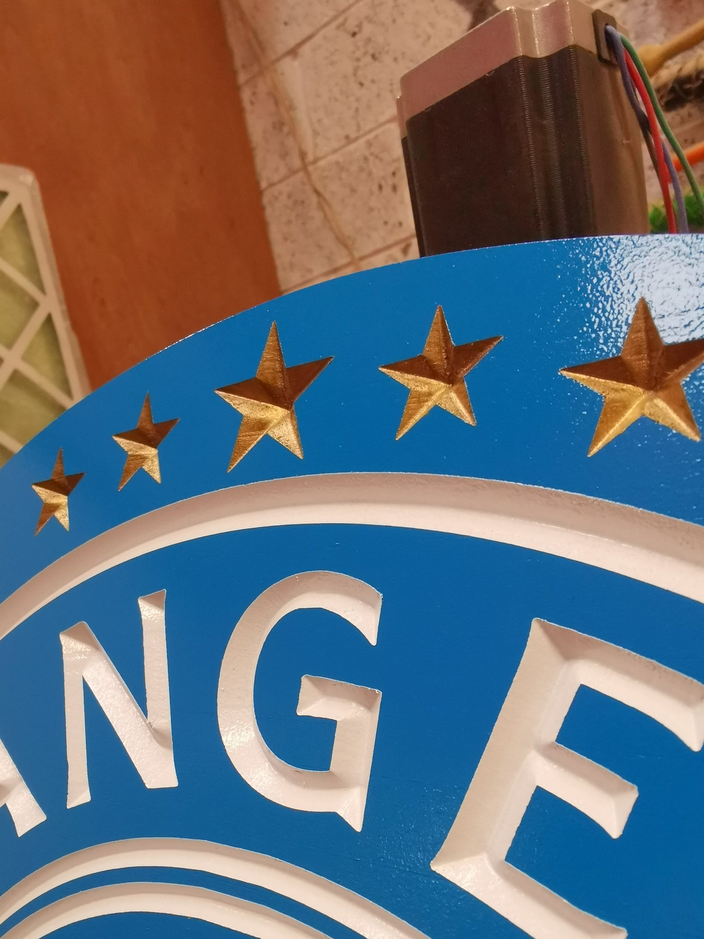 Rangers FC Carved & painted crest