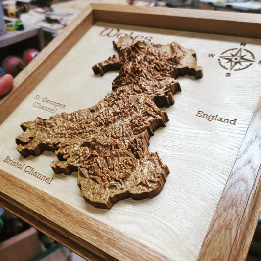 Wales Topographic map