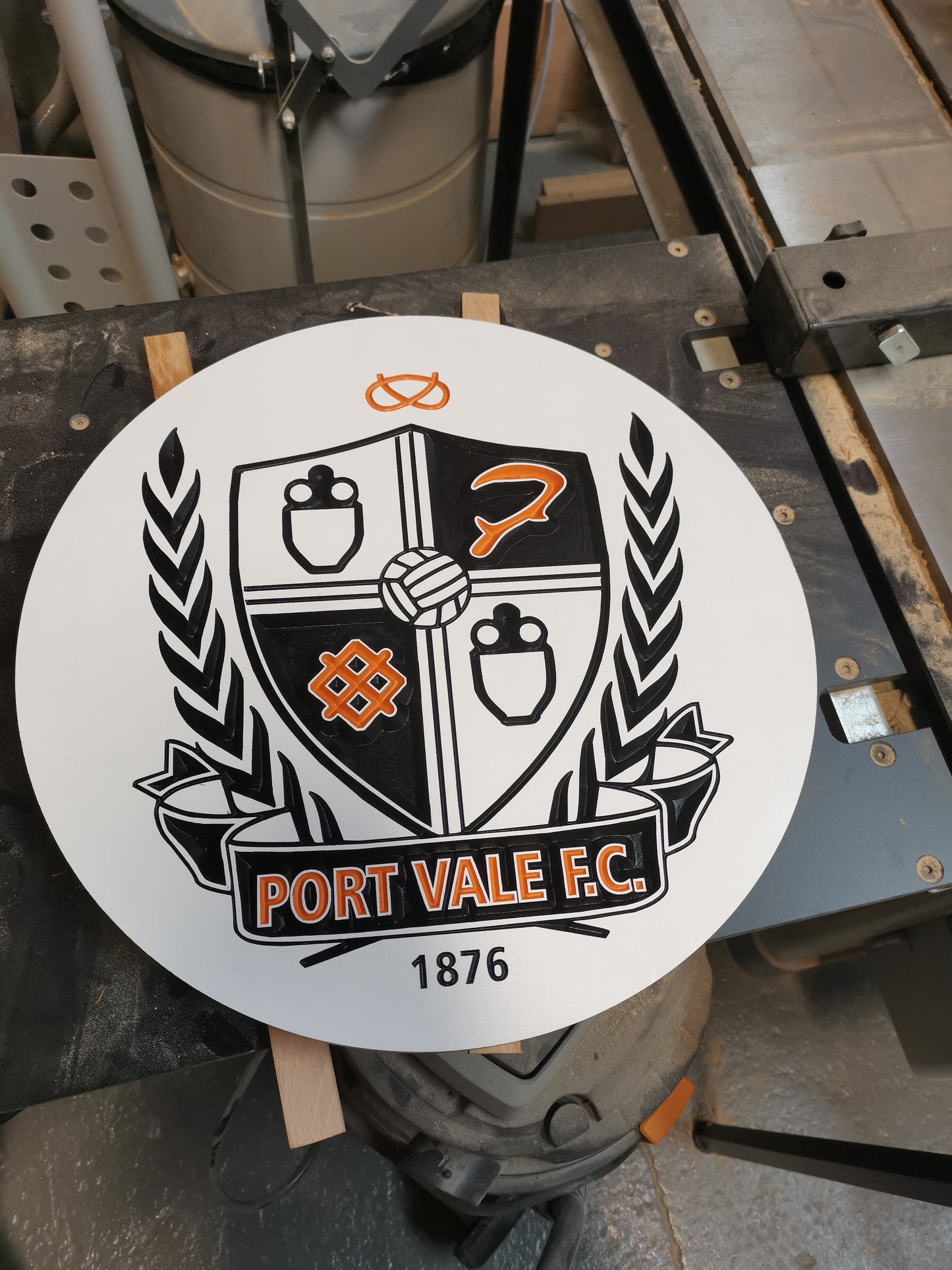 Port Vale FC Carved & painted team crest