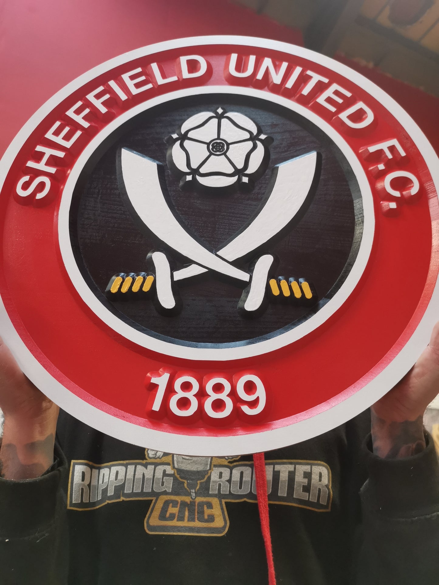 Sheffield United Carved & painted team crest