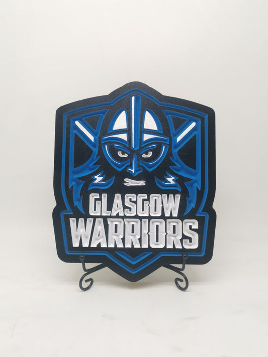 Glasgow Warriors Carved & painted crest