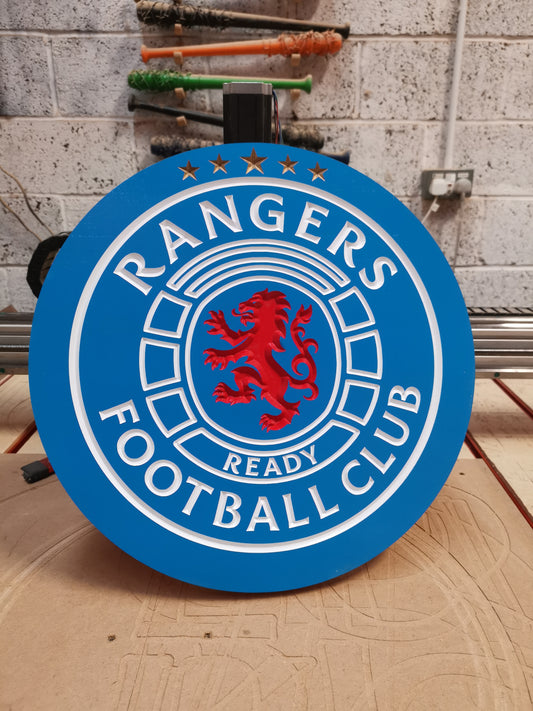 Rangers FC Carved & painted crest