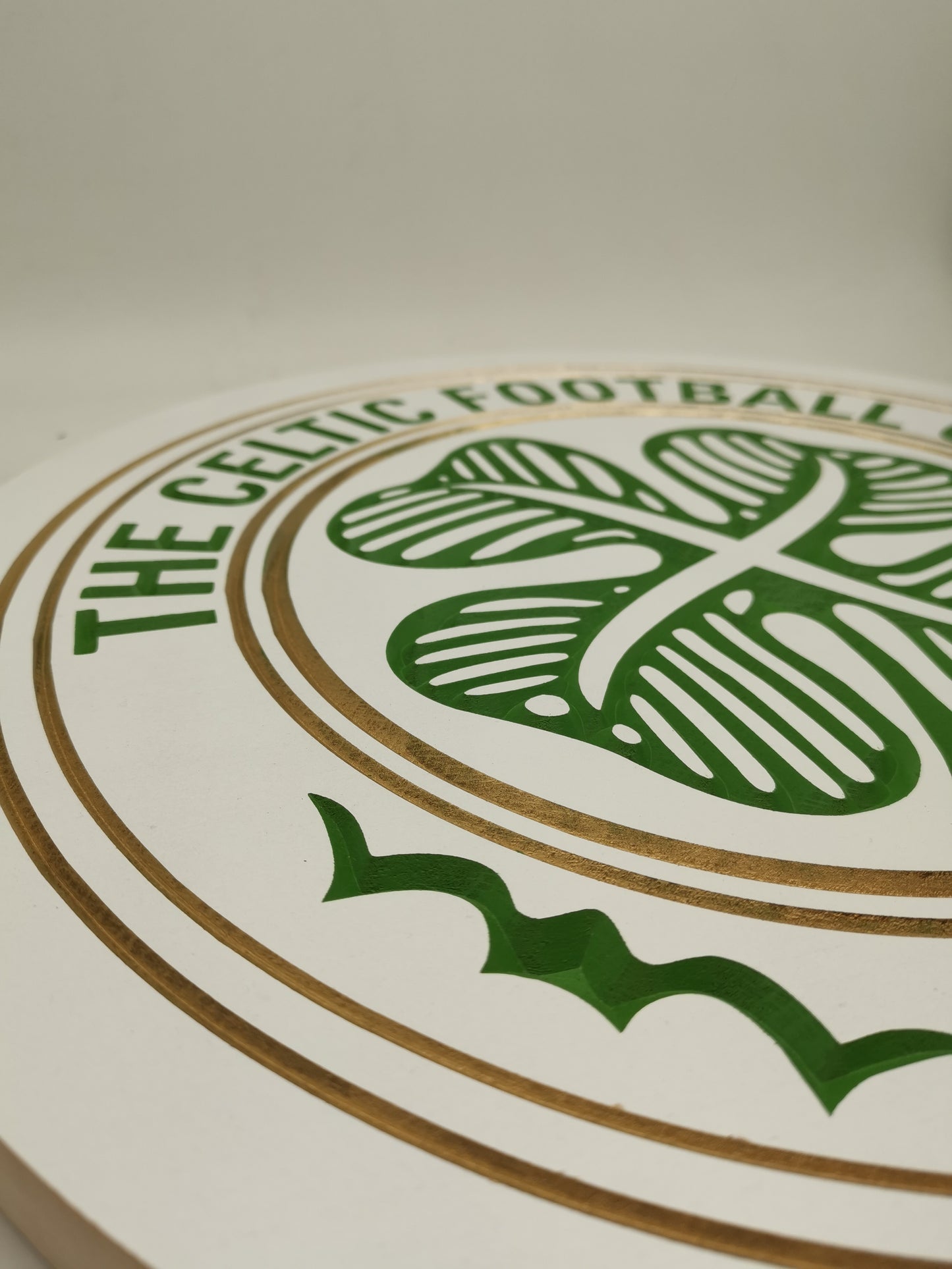 Celtic FC Carved & painted team crest