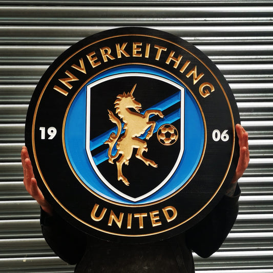 any team Custom Carved & Painted crest