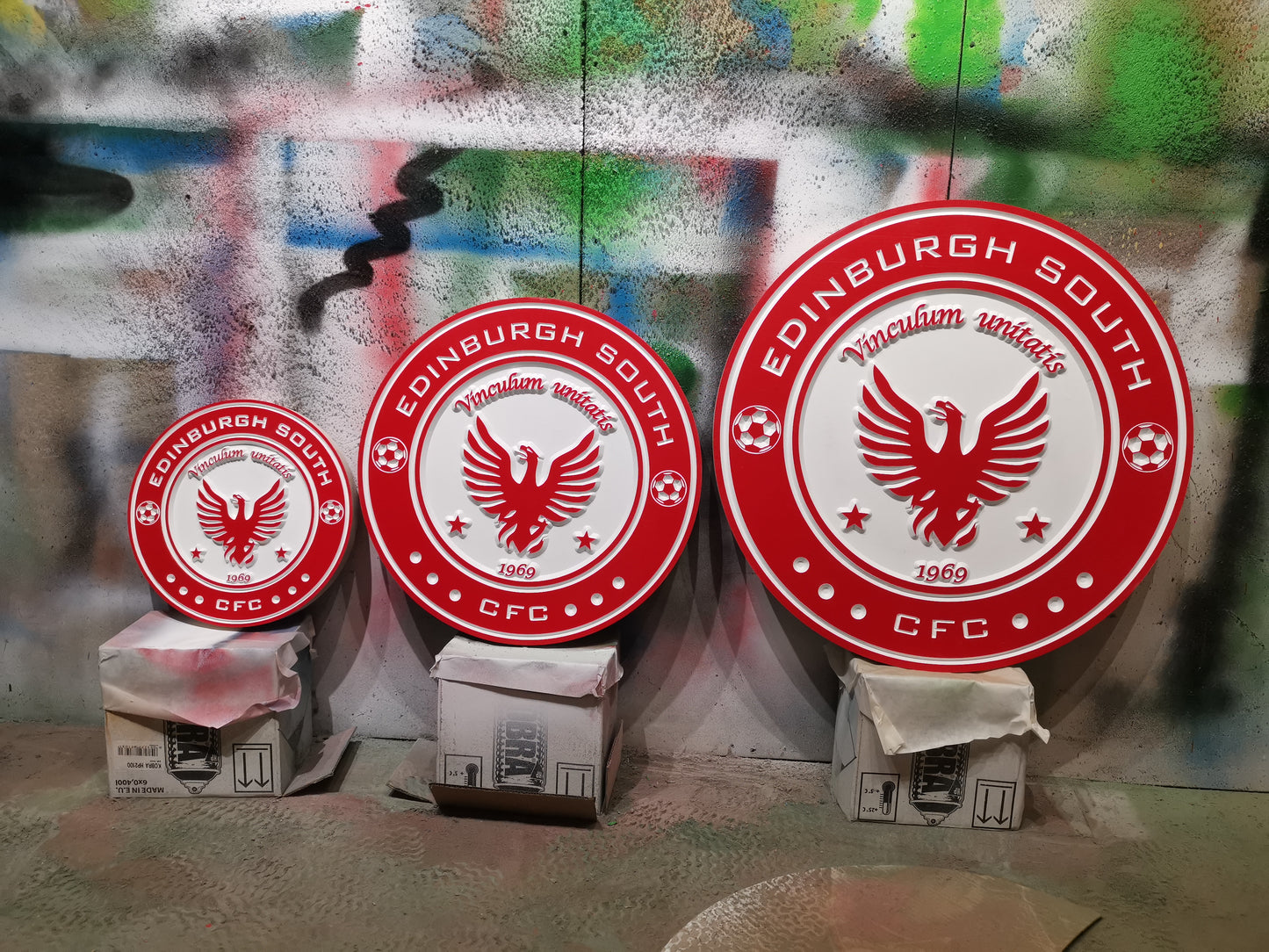 any team Custom Carved & Painted crest