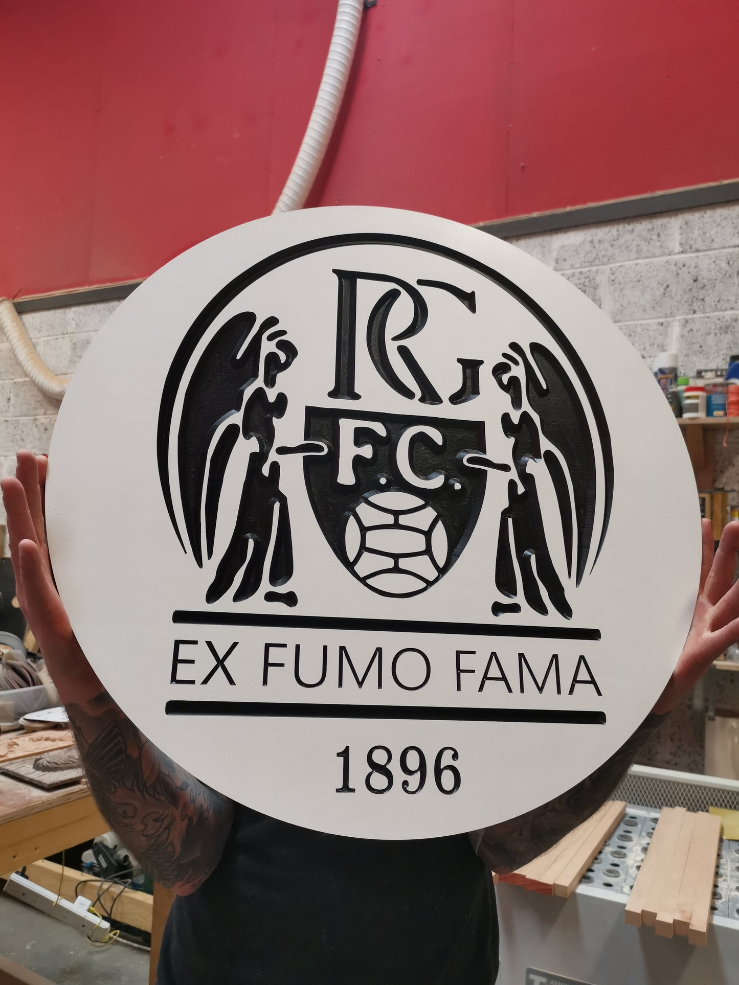 any team Custom Carved & Painted crest
