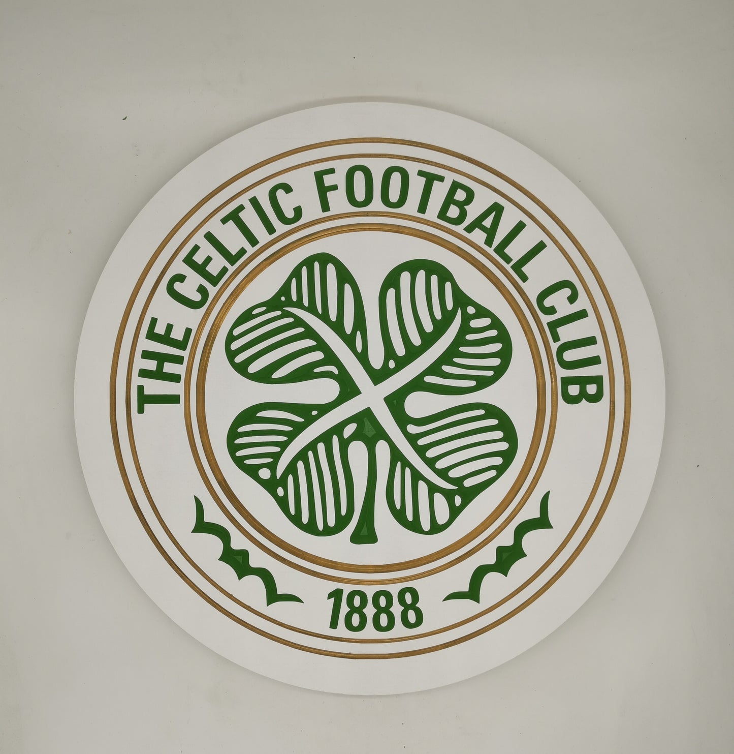 Celtic FC Carved & painted team crest