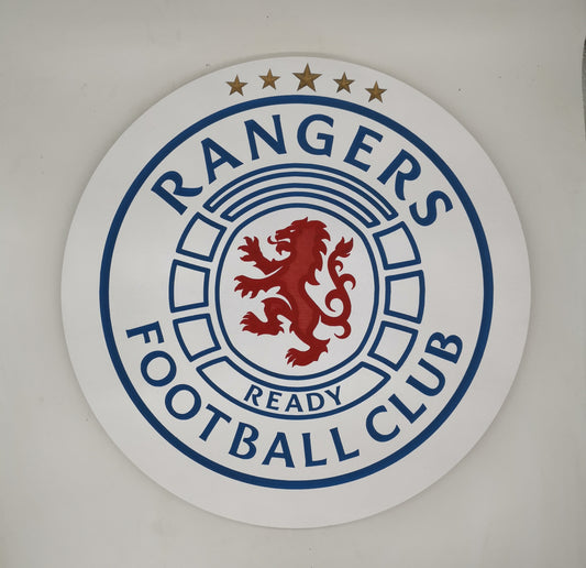 Rangers FC Carved & painted team crest