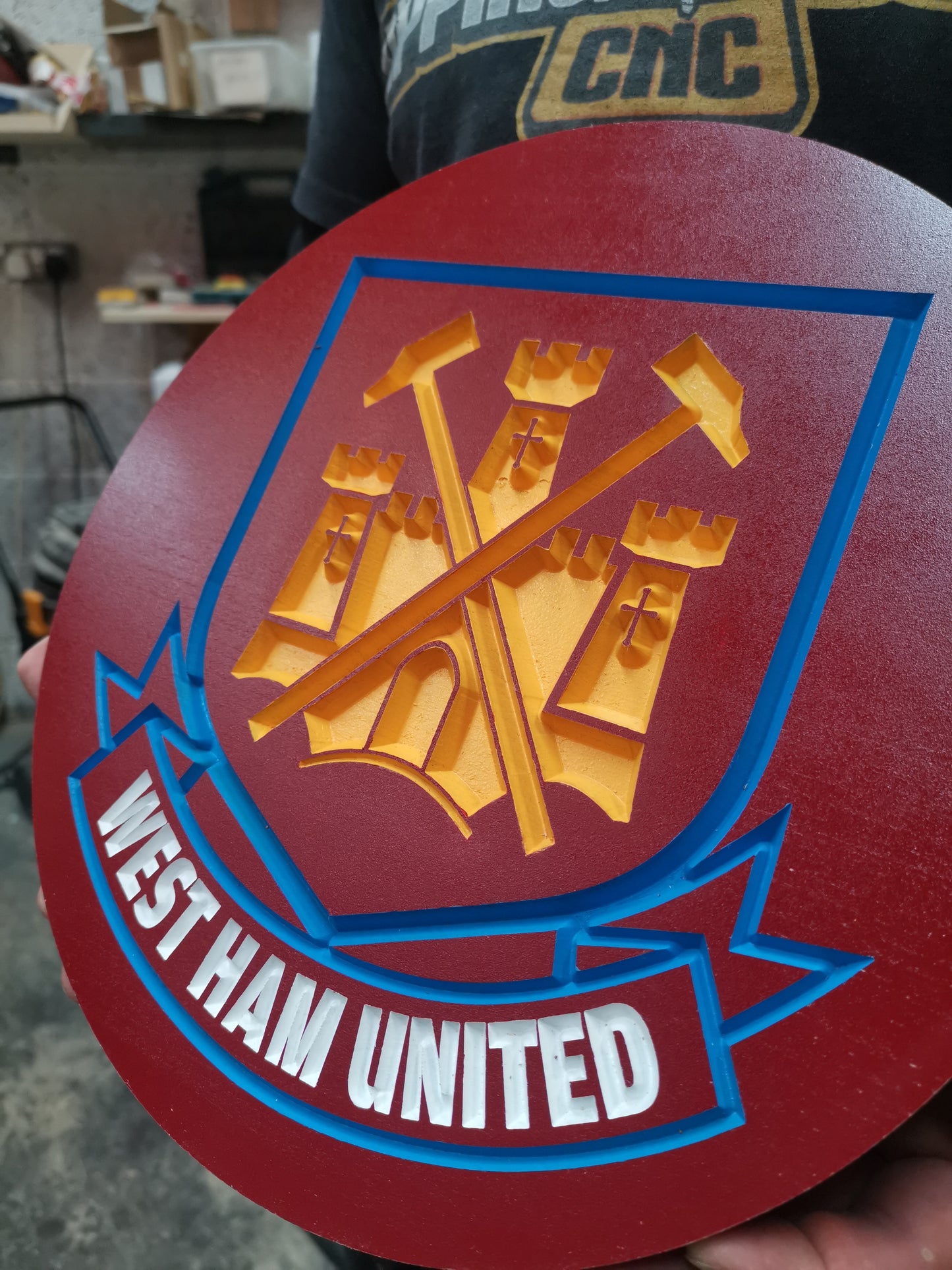 West Ham United Carved & painted team crest