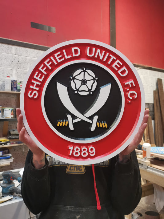 Sheffield United Carved & painted team crest