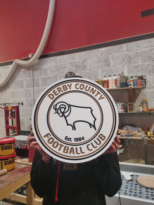 Derby County FC Carved & painted team crest